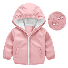 Kukoosong Vestes de pluie zippées à capuche pour petits garçons et filles, vêtements d'hiver pour adolescents, manches longues, couleur unie,