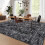 Black Washable Area Rug 6x9 ft Non-Slip Boho Style 2