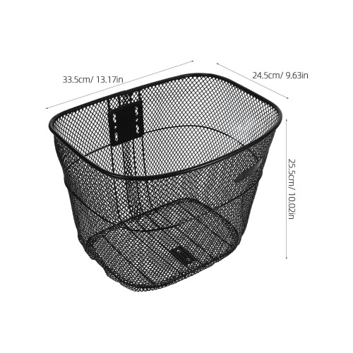 Tineasur Bicycle Handlebar Metal Basket Quick Release Large Capacity 1Set 1