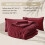 Bordeauxrood seersucker queensize beddengoedset 5