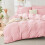 Pink Seersucker Twin Comforter Set 5-Piece 2