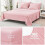 Pink Seersucker Twin Comforter Set 5-Piece 7