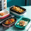 Baking Tray Practical Household Baking Plate Cake Bread Baking Tray for Home Kitchen Bakery (Dark Green) 4