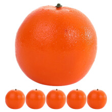 Lot de 6 fausses oranges pour accessoires de photographie, fruits artificiels réalistes.