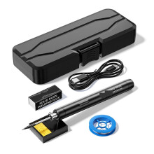 Cordless Electric Soldering Iron Kit with Adjustable Temperature for PCB and Jewelry Making Black