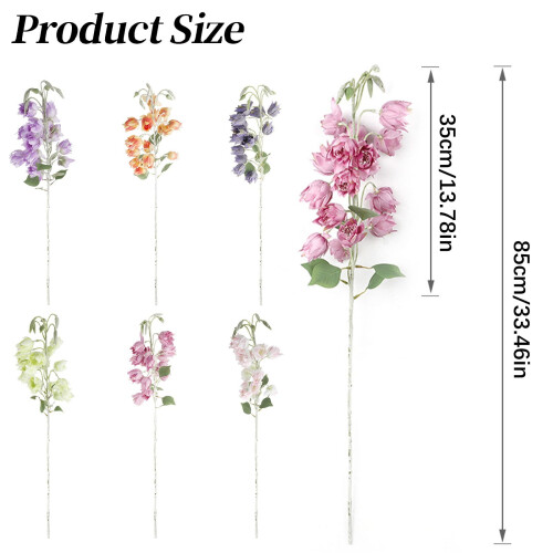 2026Νέο1 τεμάχιο Τεχνητό λουλούδι Delphinium Real-Touch, 33,5'', για ψηλό/επιδαπέδιο βάζο – 1