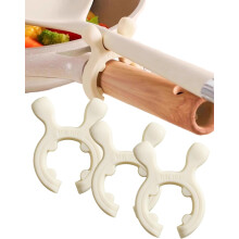 Silikon-Topfgriff-Spatelhalter, weiß, 3-teilig