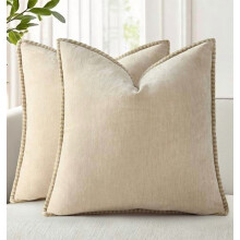 Housses de coussin en chenille 61 x 61 cm (lot de 2)