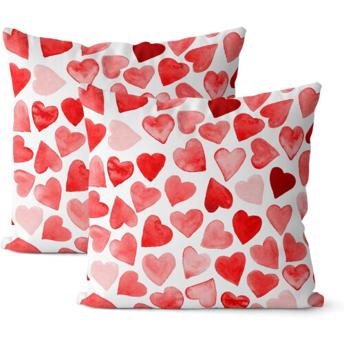 Fodere per cuscini per San Valentino, 45x45 cm, set da 2