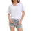 Γυναικεία Casual T-shirts με V λαιμόκοψη, κοντομάνικα, χαλαρή εφαρμογή, καλοκαιρινά, 1
