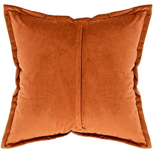 Rust Orange Velour Pudebetræk 50x50cm 1