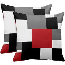 2 kpl geometrisia samettisia tyynynpäällisiä 45 x 45 cm