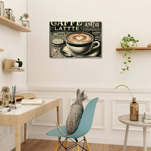 Tablou pe pânză cu cafea vintage – Temă negru-maro 1
