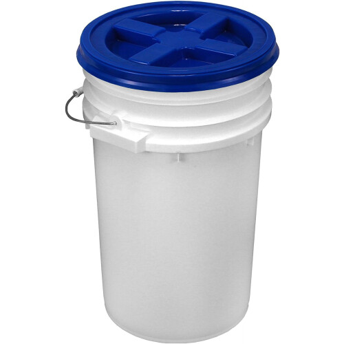 Vit hink med Gamma Seal-lock 7 gallon