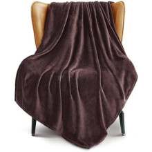 Extra große Fleecedecke (127 x 178 cm), 300 g/m², superweich und warm, Ganzjahres-Couchdecke, kuschelig-leicht