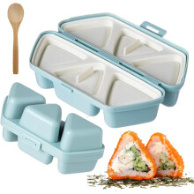 6-in-1 Onigiri Rice Ball Maker - Ultimate Multi-Functional Triangle Sushi Mold with Storage
