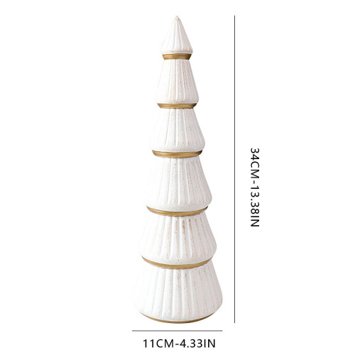 4ft Pre-Lit Wooden Tabletop Christmas Tree 2