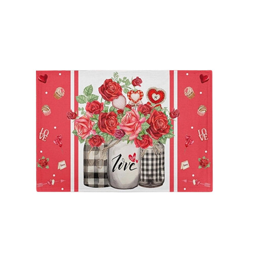 Valentijnsdag placemats van polyester, 45x30 cm 1