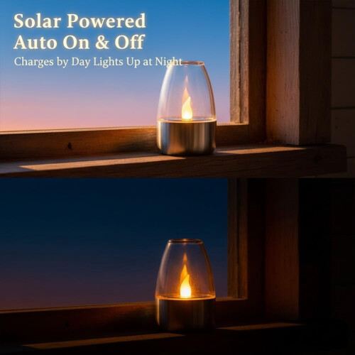 Solar-LED-Teelichter, wasserdicht, flammenlos 2