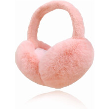 Adjustable Winter Ear Muffs for Women & Men – Foldable Faux Fur Earmuffs, Fluffy Ear Warmers for Cold Weather