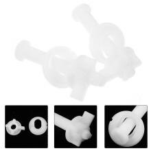 TOYMYTOY 2 piezas de bisagras para asiento de inodoro, herrajes de plástico blanco de diseño sencillo