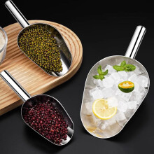 Ice Shovel Stainless Steel Ice Scoop Thickened Rust-proof Food Candy Pet Feeding Ice Shovel