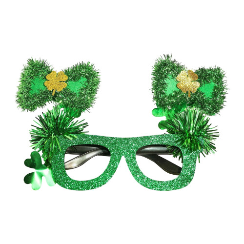 Γυαλιά με τριφύλλια σε σχήμα πράσινου για την ημέρα του Αγίου Πατρικίου, 1