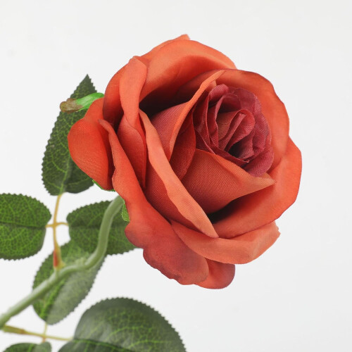 10 db karamell narancssárga műrózsa – selyem, 50 cm 2