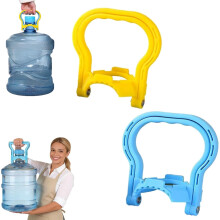 Support antidérapant pour bonbonnes d'eau de 5 gallons – Support ergonomique avec poignée facile à saisir, empêche le basculement (jaune et