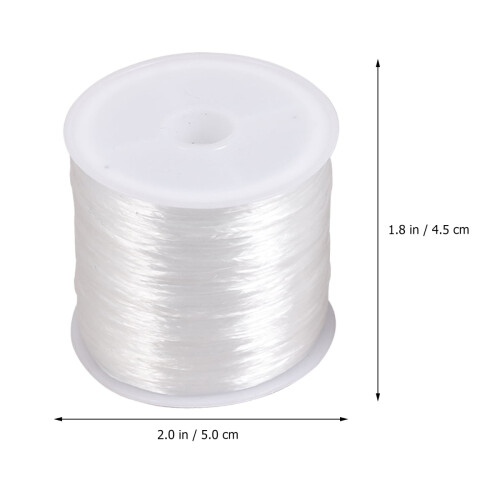 Hilo elástico blanco para la fabricación de joyas - 8 mm 1