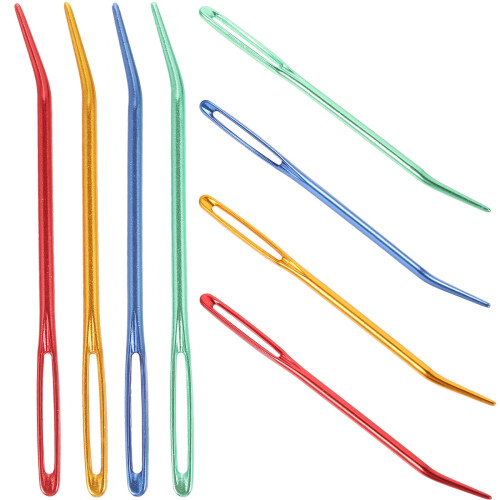 Smooth Aluminum Darning Needles Assorted Color for Sewing Projects 8Pcs