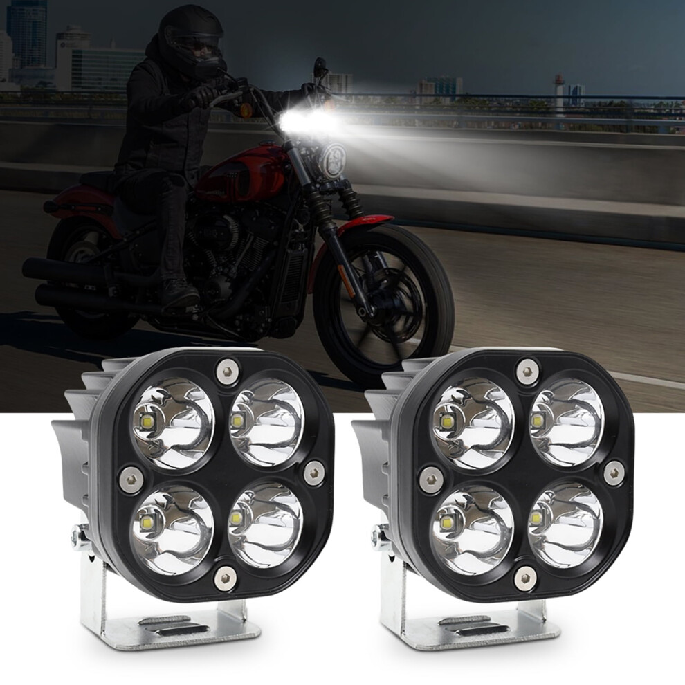 40W 3-Inch Waterproof Led Auxiliary Lamp For Car, Atv, Utv, Boat Â Flood Beam, Compatible With Off-Road Vehicles White 9557311259371