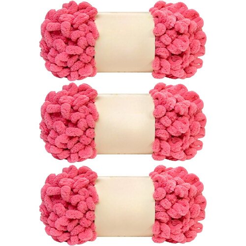 3 τεμάχια/300 γρ. Νήμα Loop, 100% πολυεστερικό νήμα Chenille Puffy για χειροτεχνίες