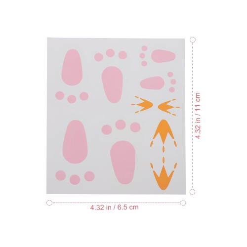 EIMELI3 Sets Bunny Footprints Sticker Home Decorations Easter Stickers Child 1