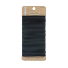 Élastiques à cheveux sans métal pour filles, élastiques noirs pour femmes, élastiques de 2 mm, lot de 50