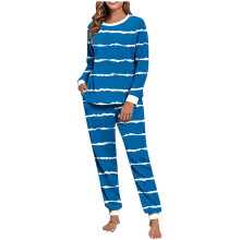 Completo pigiama invernale da donna in doppio pile, 2 pezzi