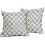 Fodere per cuscini con stampa a blocchi blu e verde, 45x45 cm, set da 2 2