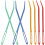 Smooth Aluminum Darning Needles Assorted Color for Sewing Projects 8Pcs 4