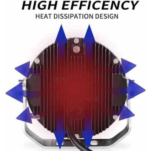 Φως LED εκτός δρόμου 5" 50W Amber – Στρογγυλός συνδυασμός σποτ/πλημμύρας για Wrangler, ATV, 2