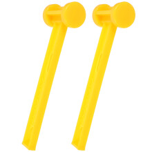 2Pcs Yellow Pe Tent Mallet for Camping Construction Diy Projects Household Repairs 9.8x3x1.8in