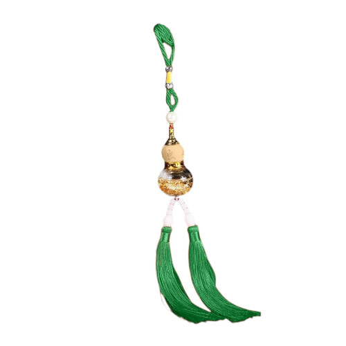 Pingente para espelho retrovisor Ankereame verde - Decoração de plástico com borla em formato de nuvens da sorte para interior de veículo 1