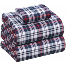 Flanellen lakens, Twin XL – 100% katoen, dubbel geborsteld, 40 cm diepe hoeslakens, 3-delige set, warm en comfortabel, ademend voor alle seizoenen,