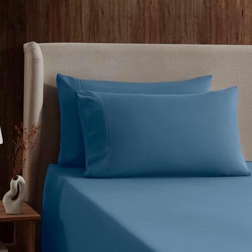 Ensemble de draps en microfibre pour lit queen, 4 pièces, poches profondes 2
