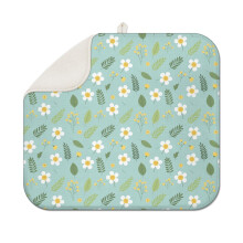 Tapis égouttoir de cuisine en microfibre à motif floral