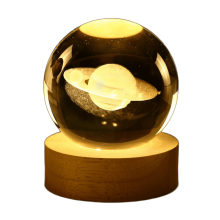 3D vyrezávaná krištáľová lampa Galaxy Ball