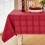 Jacquard Plaid Rectangle Tablecloth Waterproof Red 52x70 1
