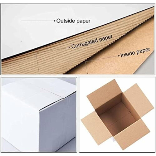Κουτιά αποστολής Kraft 8x8x4in, σετ των 40 2