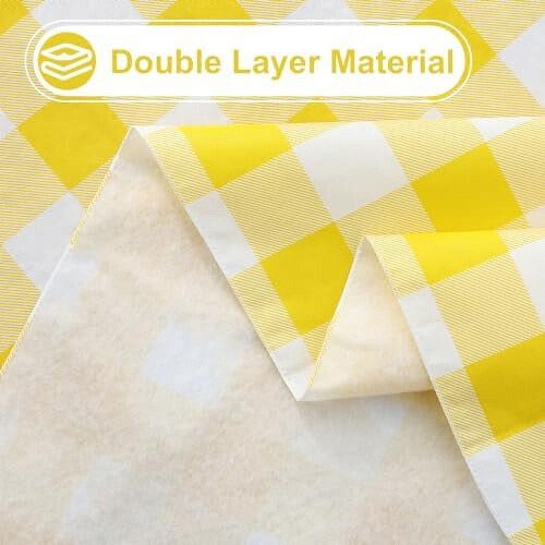 Rectangle Waterproof Vinyl Tablecloth with Flannel Back, 2