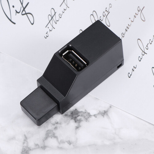 KALLORY 1Pcs Black Plastic Usb Hub for PC Computer with Multi-Port Splitting and Hot Swappable Features 2