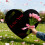 Heart Shaped Flower Greeting Card Black 7